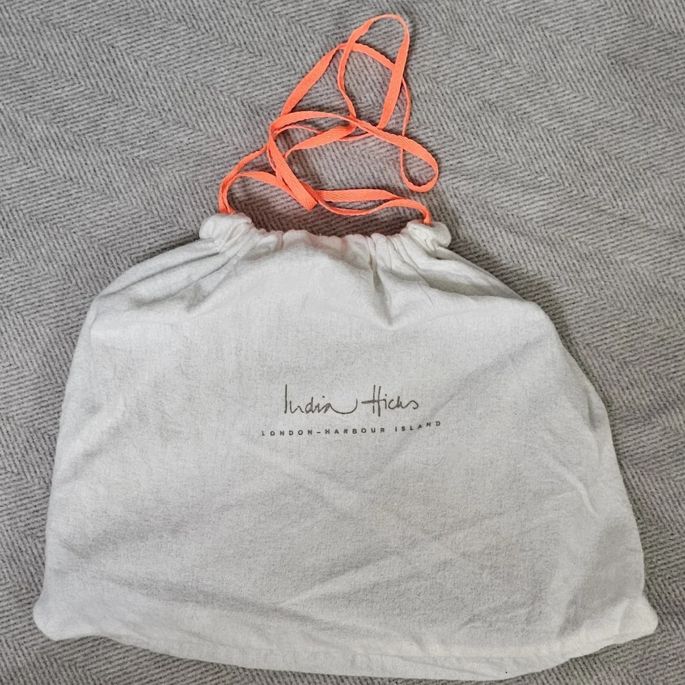 India Hicks Black Textured Leather Portfolio - Picture 9 of 13